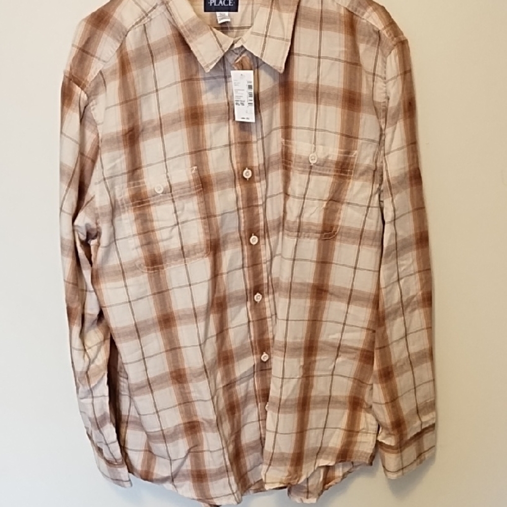 Place Brown Casual Button Down Shirt